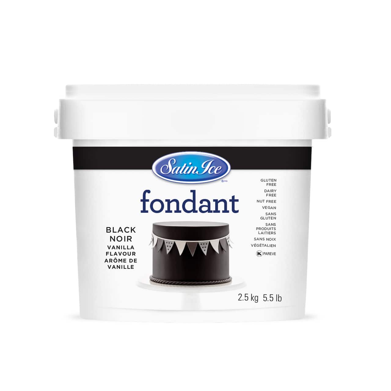 Satin Ice® Black Vanilla Fondant, 5.5lb.